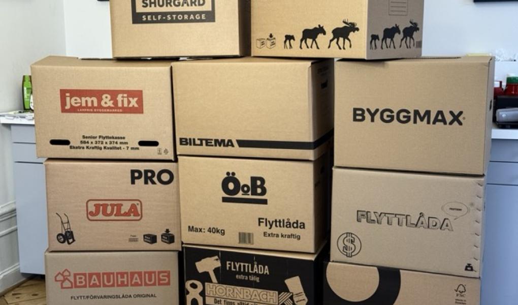 Kaikki testatut muuttolaatikot. Kuva: Testfakta